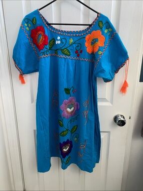 Hand Embroidered Floral Dress